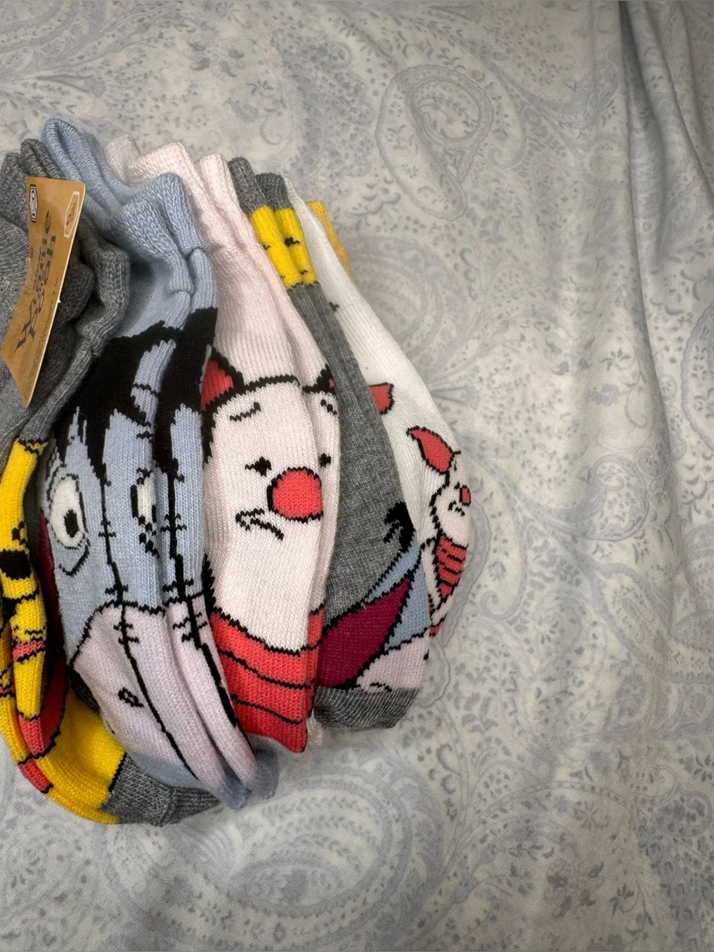 Winnie The Pooh 6 Pack Ankle Socks size 4-10